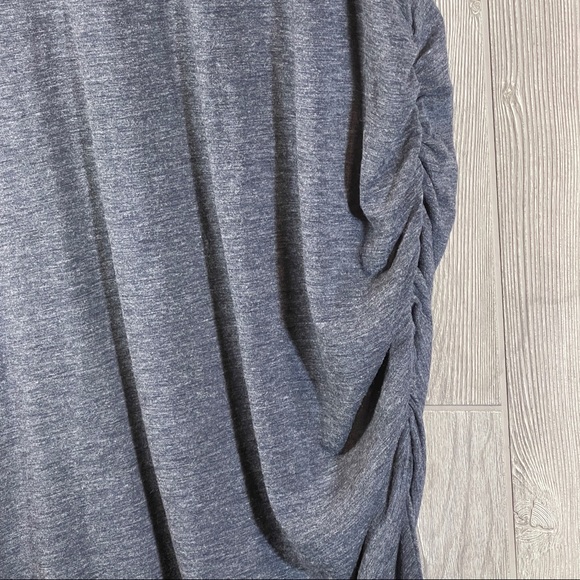 TREASURE & BOND Side Ruched Body-Con Dress Navy Iris Heather Size Small - Picture 6 of 8